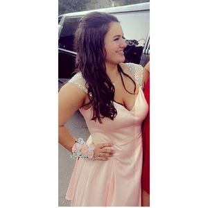 Plus Size Blush Pink Homecoming Dress